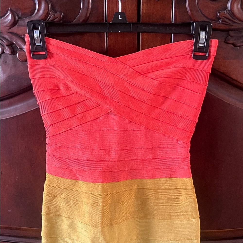 Colorful Strapless Gradient Dress - Picture 3 of 4